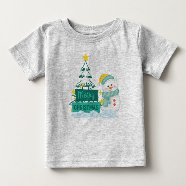 Merry Christmas Snow T-shirt (Devant)