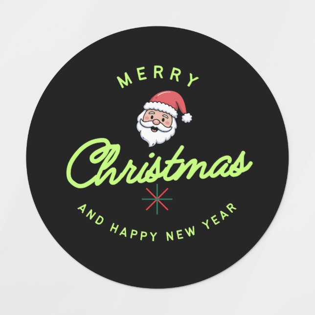 Merry Christmas' sticker and label (Design 2)