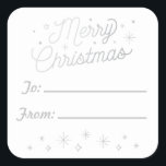 MERRY CHRISTMAS / Stickers Noël<br><div class="desc">Une étiquette-cadeau personnalisée Sticker de Noël que vous pouvez customiser faite juste à temps pour la saison des Fêtes! Inspiré par les chansons de Noël du passé, les paroles "We Wish You a Joyeux Noël" est une excellente façon d'exprimer Holiday Cheer à un proche ou un ami spécial. Vous pouvez...</div>