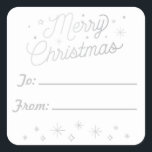 MERRY CHRISTMAS / Stickers Noël<br><div class="desc">Une étiquette-cadeau personnalisée Sticker de Noël que vous pouvez customiser faite juste à temps pour la saison des Fêtes! Inspiré par les chansons de Noël du passé, les paroles "We Wish You a Joyeux Noël" est une excellente façon d'exprimer Holiday Cheer à un proche ou un ami spécial. Vous pouvez...</div>