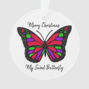 Merry Christmas Sweet Butterfly Holiday Keepsaké