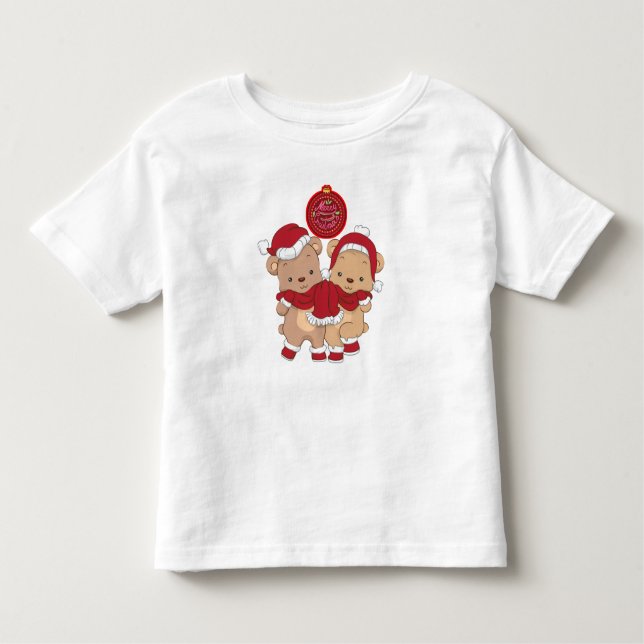 Merry Christmas Toddler Fine Jersey T-Shirt (Devant)