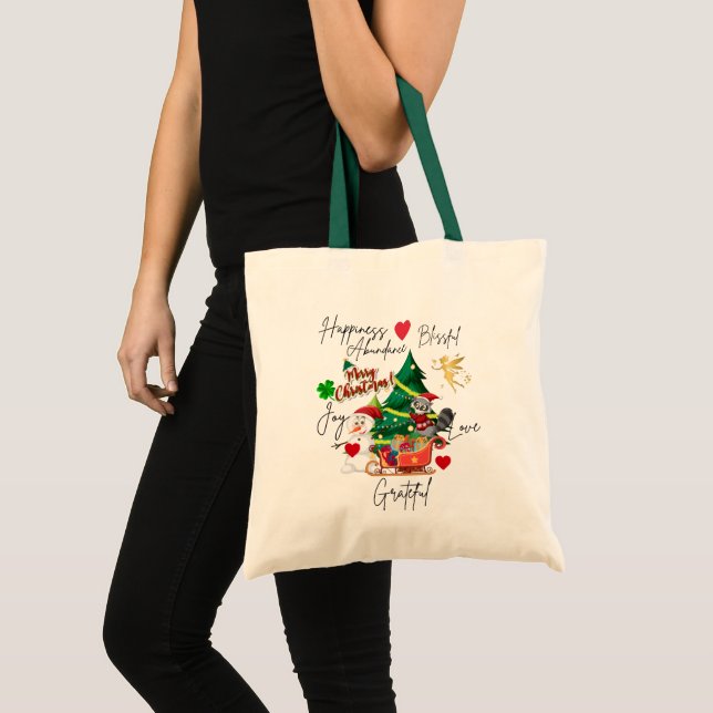 Merry Christmas Tote Bag | Festive Holiday Gift  (Devant (produit))