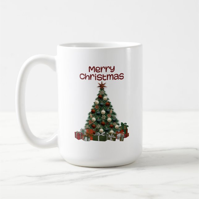 Merry Christmas Tree Mug (Gauche)