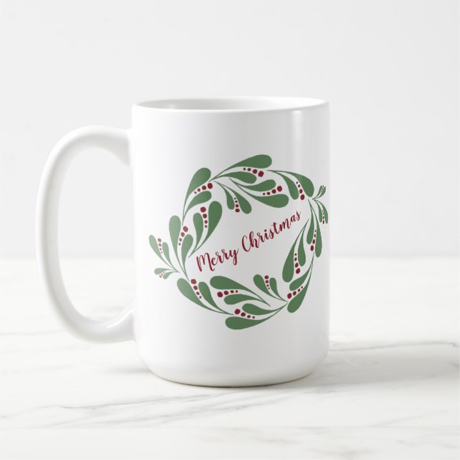 Merry Christmas Wreath - Mug (Gauche)