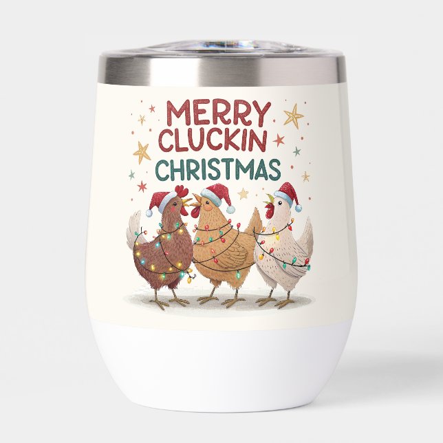 Merry Cluckin Christmas Chickens Personalized (Avant)