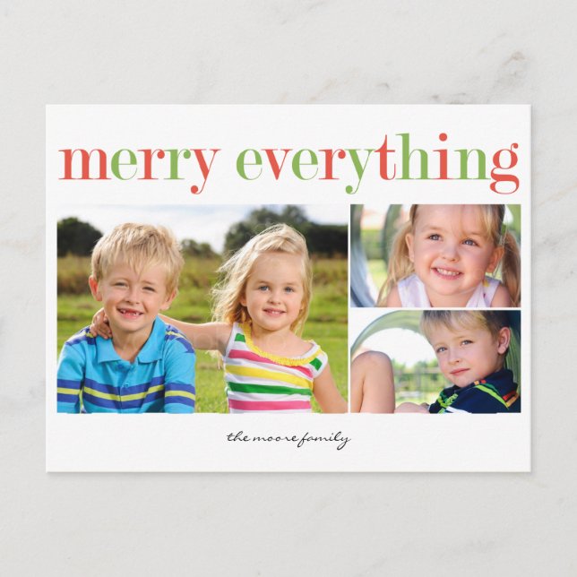 Merry Everything Carte postale Carte photo de vaca (Devant)