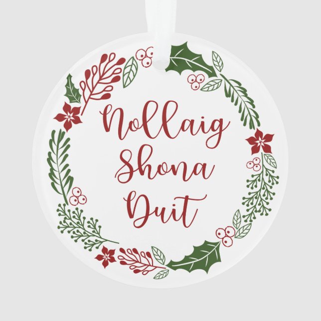 Merry Gaelic Christmas Wreath, Nollaig shona duit (dos)