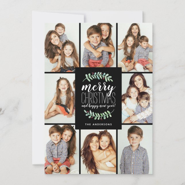 Merry Garland Holiday 8-Photo Collage Noël (Devant)