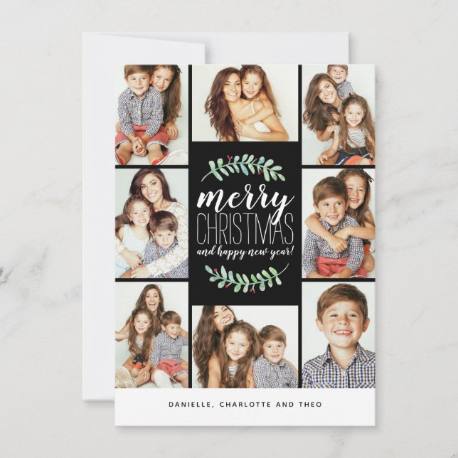 Merry Garland Holiday 8-Photo Collage Noël (Devant)