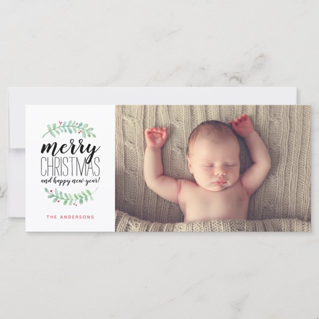 Merry Garland Photo de Noël de Noël (Devant)