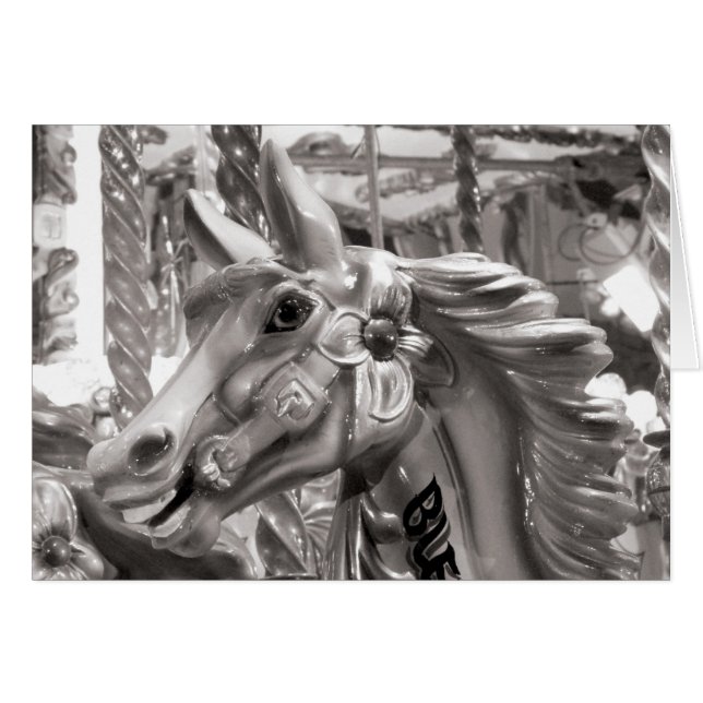 Merry-go-round Horse B&W (Devant horizontal)