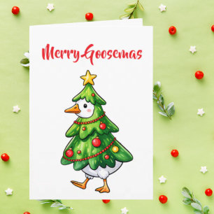Merry Goosemas Family Photo Holiday Carte de voeux