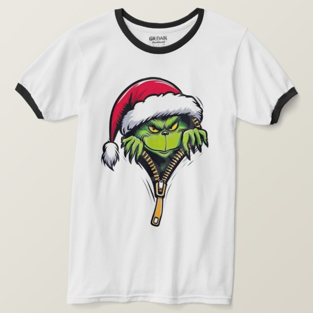 💚 Merry Grinchmas T-Shirt – Funny Green Christmas (Design devant)