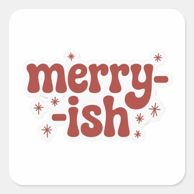 Merry-ish Funny Christmas Sticker (Devant)