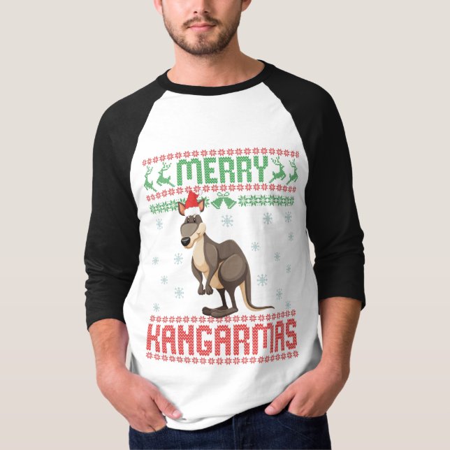 Merry Kangarmas Funny Mal Sweat de Noël Kanga (Devant)