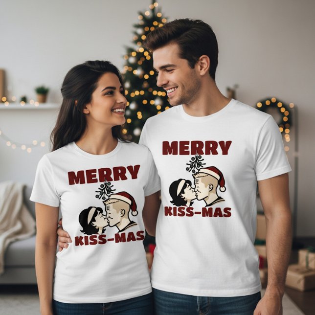 Merry Kiss-Mas Christmas T-shirt (Créateur téléchargé)