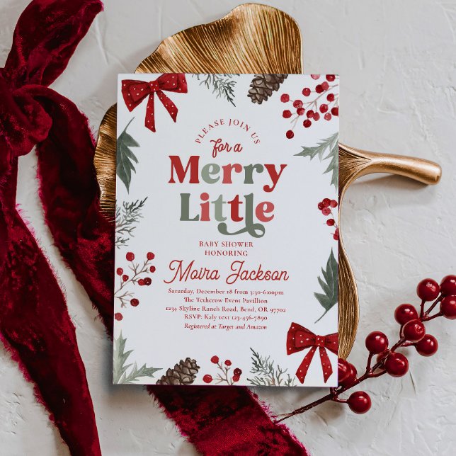 Merry Little Baby Shower Invitation (Créateur téléchargé)