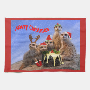 Merry Meerkats Serviette de cuisine