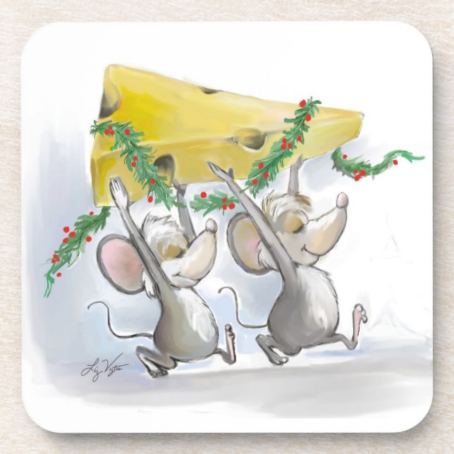 Merry Mice Mic & Mac Cork Dessous de verre (Devant)