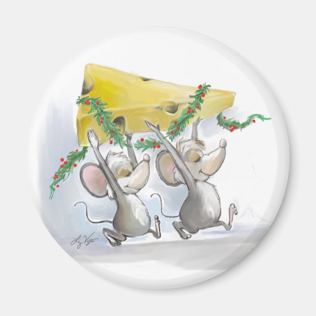 Merry Mice Mic & Mac Magnet (Devant)