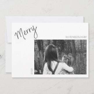 Merry Minimalist - Carte de vacances manuscrite
