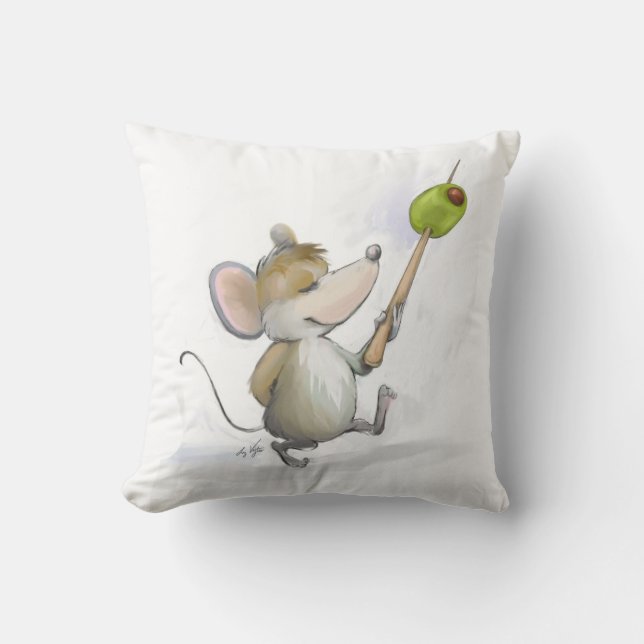 Merry Mouse Moe avec Coussin Olive (Recto)