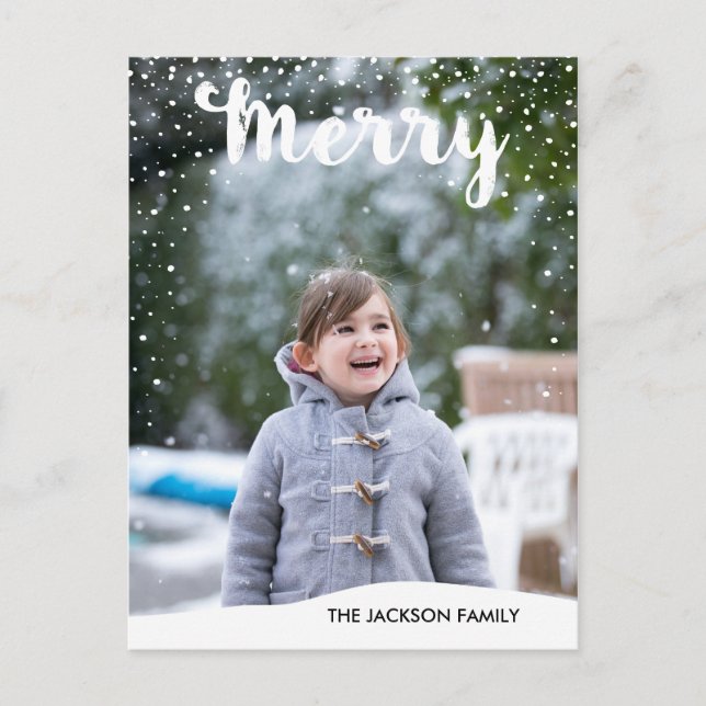 Merry Snowfall Collection Photo Carte postale (Devant)
