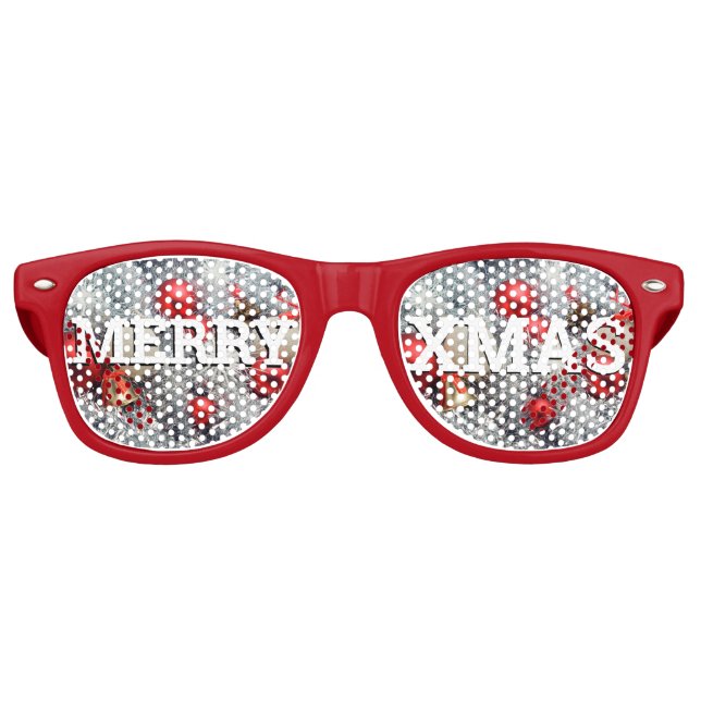 MERRY XMAS rétro Shades / Fun Party Lunettes de so (Devant)