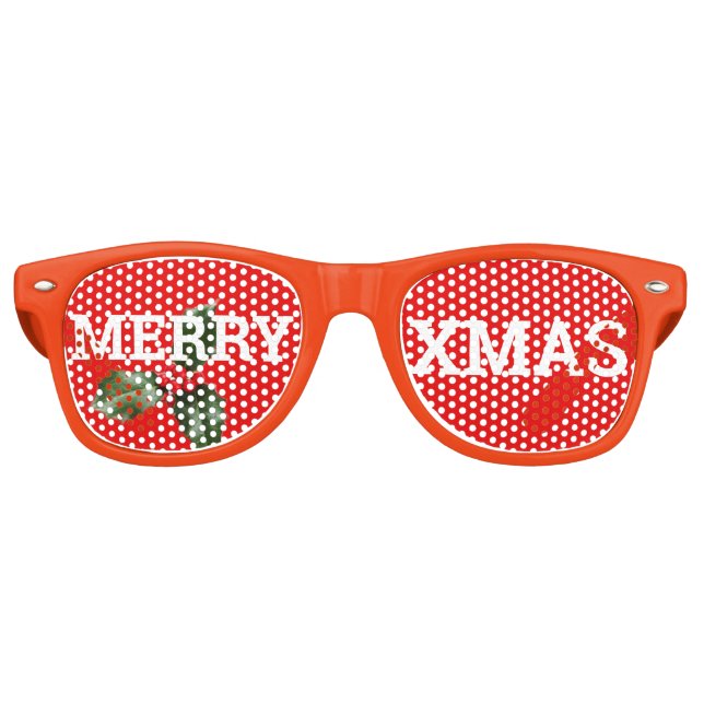 MERRY XMAS rétro Shades / Fun Party Lunettes de so (Devant)