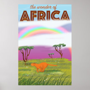 Merveille de l'Afrique affiche de voyage vintage