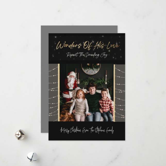 Merveilles de sa carte de Noël d'amour (Devant/Arrière en situation)