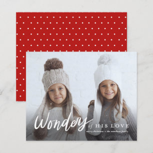 Merveilles de son amour Carte de Noël photo à peti