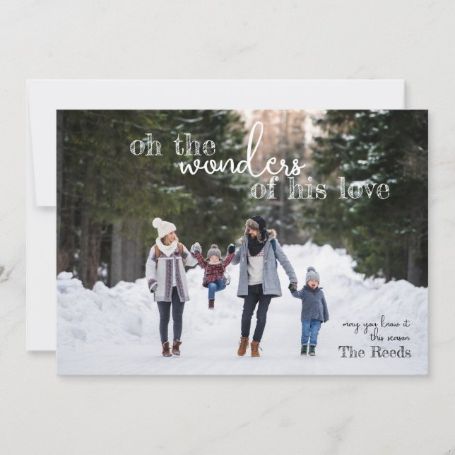 Merveilles de son amour Carte de Noël Quatre Photo (Devant)