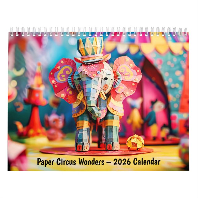 Merveilles du Cirque en Papier – Calendrier 2026 (Protection)