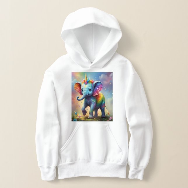 Merveilles radieuses : L'éléphant bébé licorne arc (Poser)