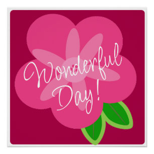 Merveilleuse affiche de fleurs roses de jour