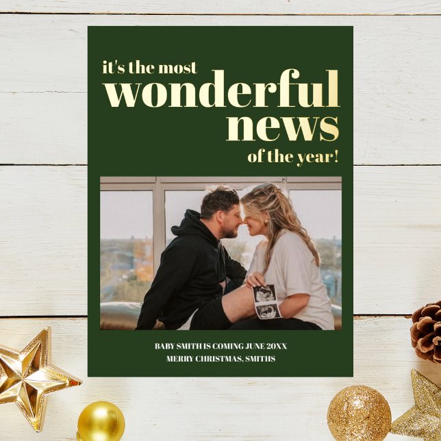 Merveilleuse nouvelle Grossesse Faire-part Noël (Créateur téléchargé)