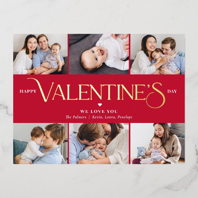 Merveilleuse Vie Foil Carte postale Saint Valentin (Recto)