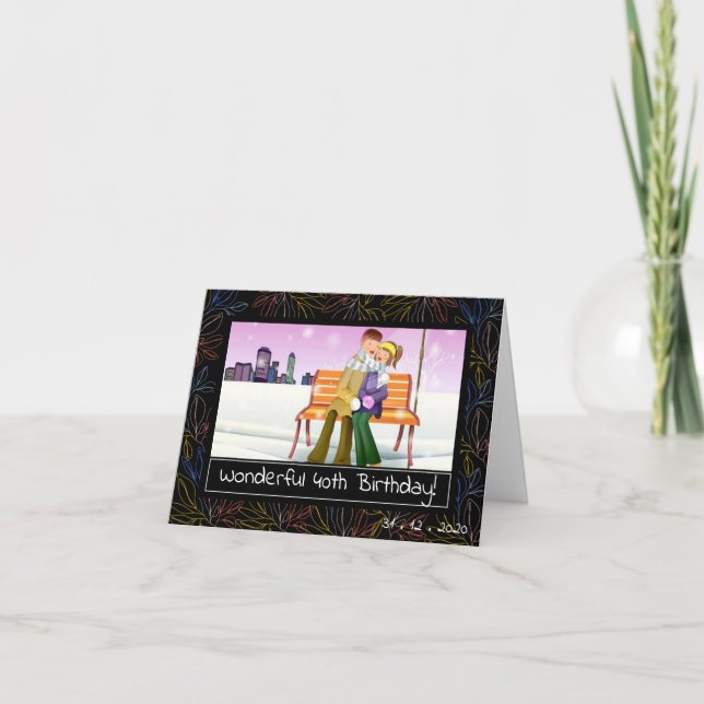 Merveilleux anniversaire à ma carte de voeux Hubby (Devant)