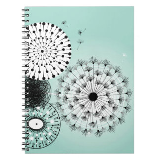 Merveilleux Carnet bleu Dandelions