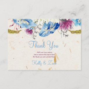 Merveilleux Fleurs sauvages Merci Cartes