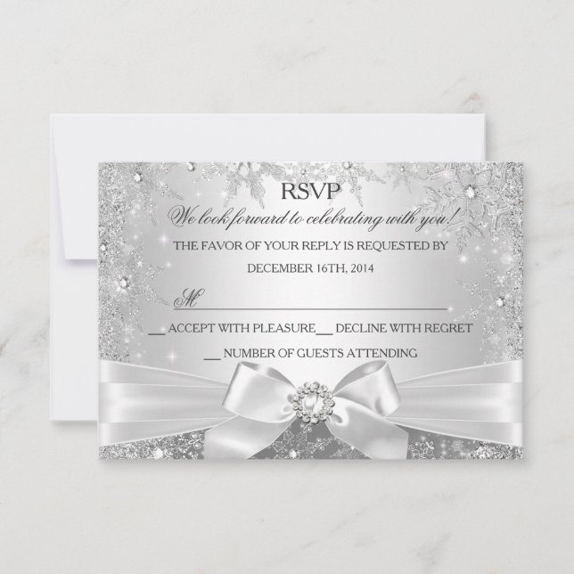 Merveilleux Hiver RSVP Argent (Devant)