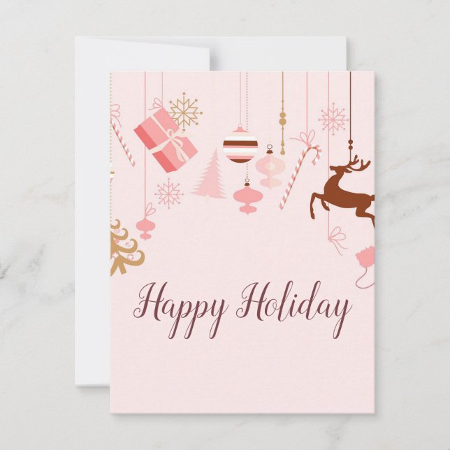 Merveilleux, Incroyable, Carte de Noël Rose (Devant)