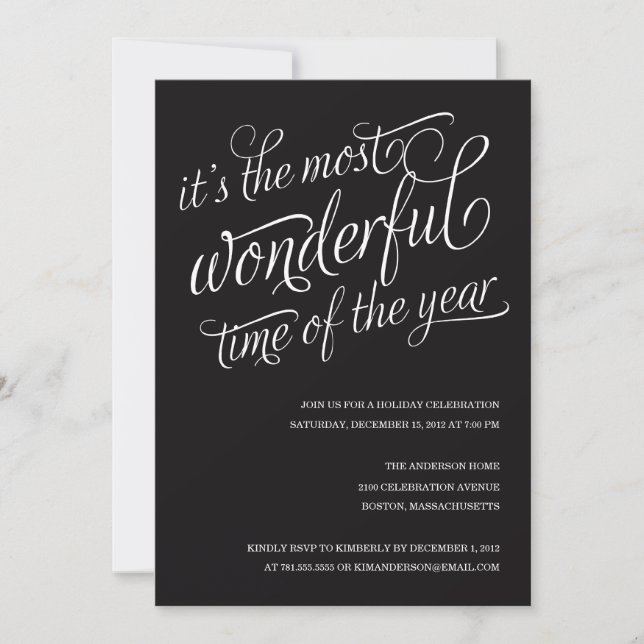 MERVEILLEUX | INVITATIONS DE FÊTES (Devant)
