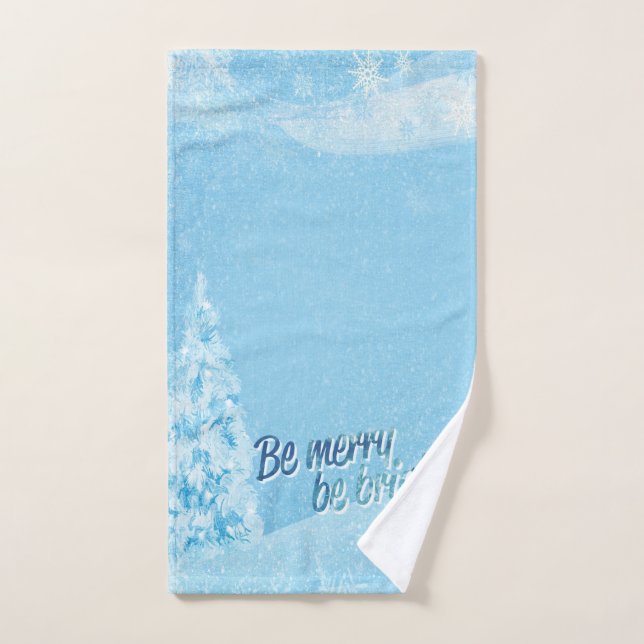Merveilleux Paysage d'Hiver,Fête des Pins (Serviette à main)