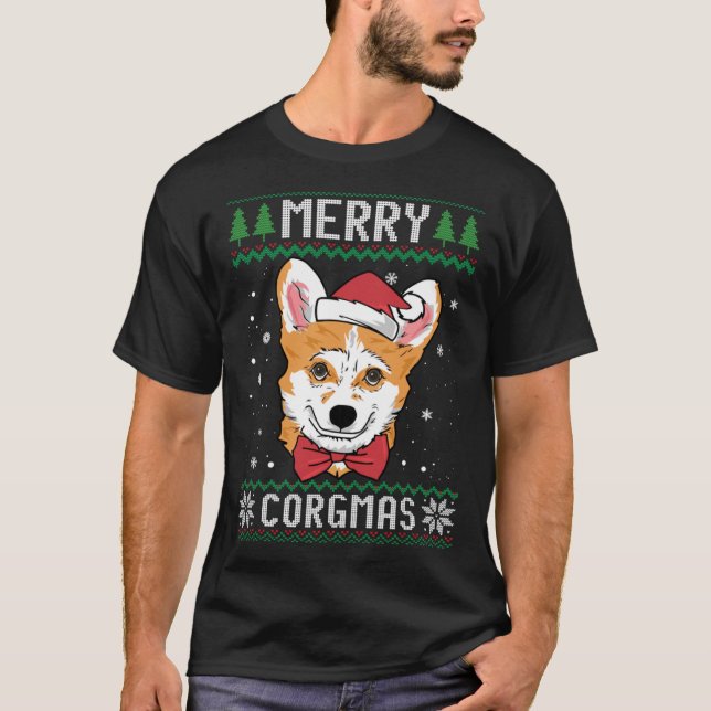 Mery Corgmas Corgi laide Sweat de Noël Père Noël C (Devant)