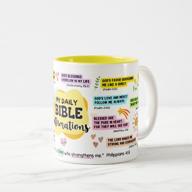 Mes Affirmations Bibliques quotidiennes Mug (Devant droit)
