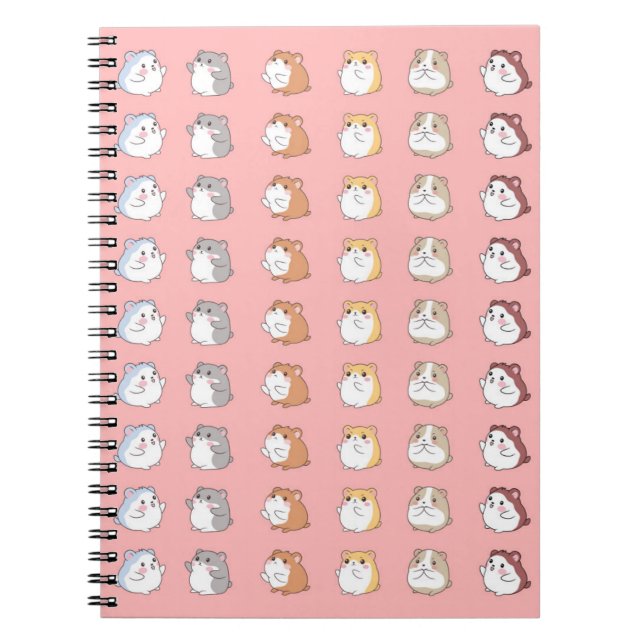 Mes amis hamsters adorables : Un joli cahier rose (Devant)