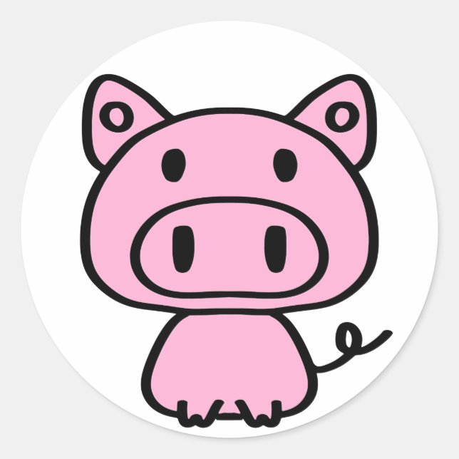 Mes Autocollants Petit Cochonnet Rose (Devant)